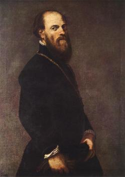 Jacopo Robusti Tintoretto : Man with a Golden Lace